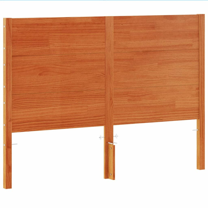 sengegavl 150 cm massivt fyrretræ gyldenbrun