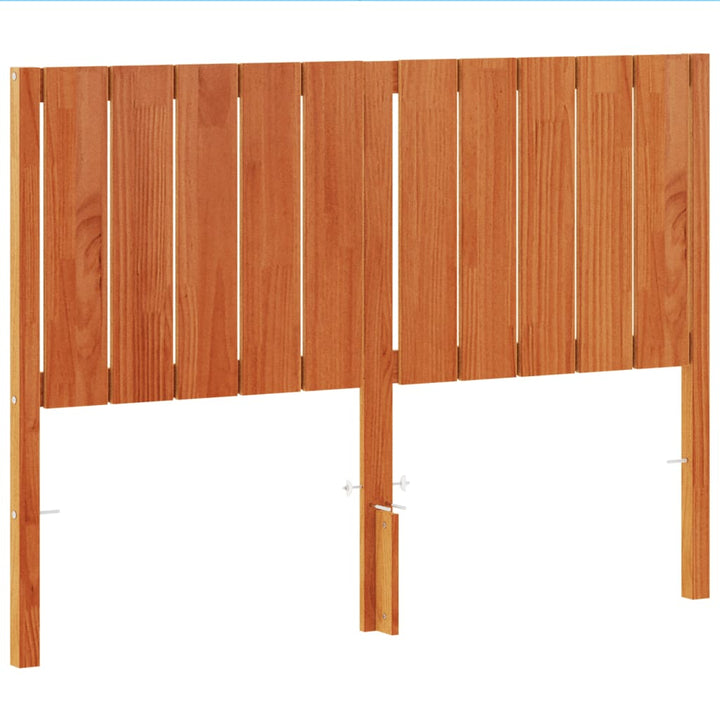 sengegavl 135 cm massivt fyrretræ gyldenbrun