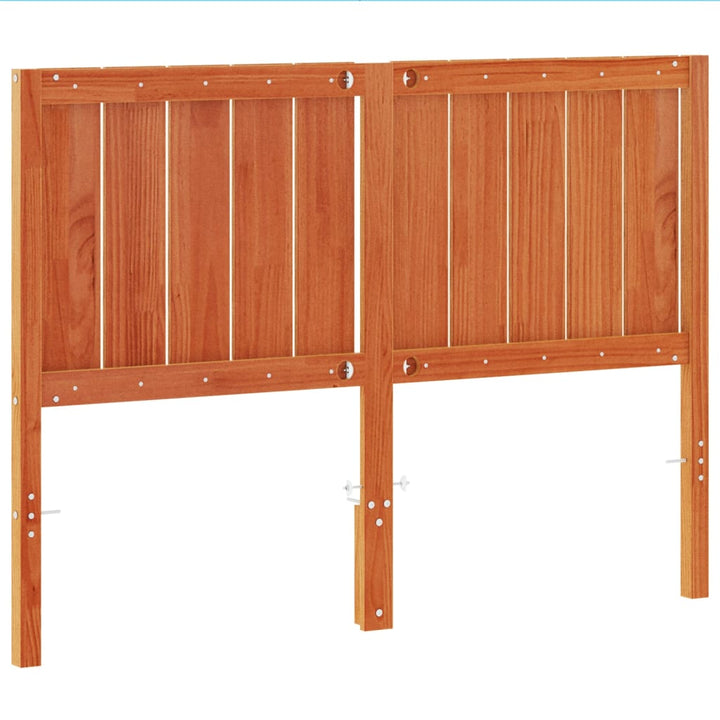 sengegavl 135 cm massivt fyrretræ gyldenbrun