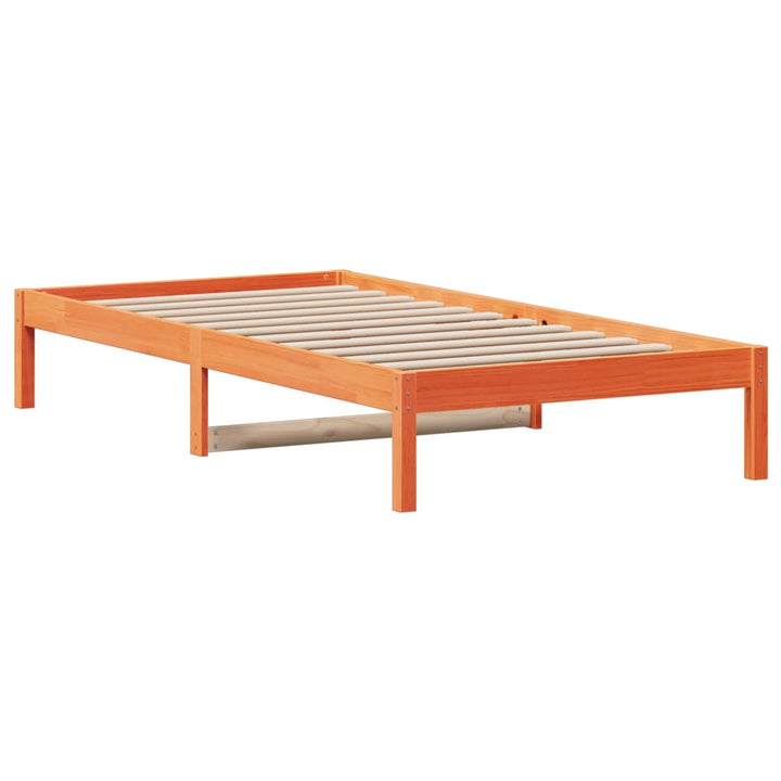 daybed uden madras 90x200 cm massivt fyrretræ gyldenbrun
