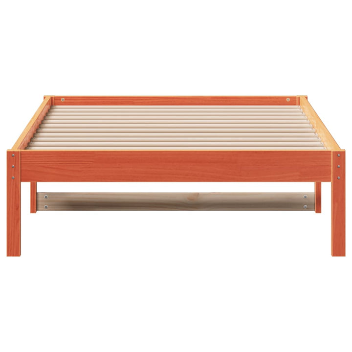 daybed uden madras 90x190 cm massivt fyrretræ gyldenbrun