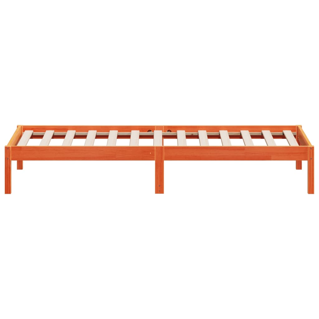 daybed uden madras 90x190 cm massivt fyrretræ gyldenbrun