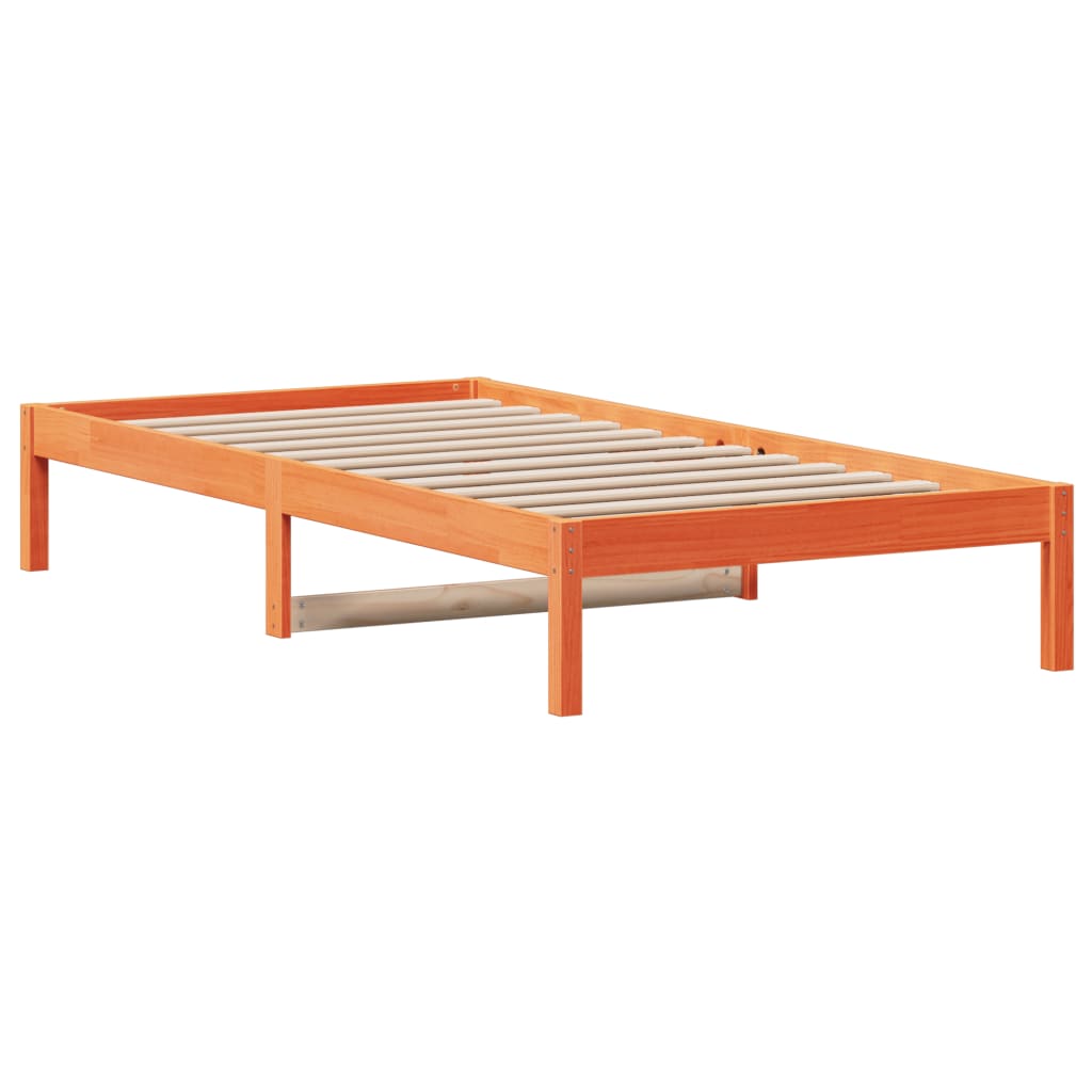 daybed uden madras 90x190 cm massivt fyrretræ gyldenbrun