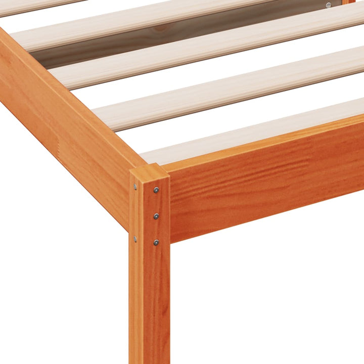 daybed uden madras 90x190 cm massivt fyrretræ gyldenbrun