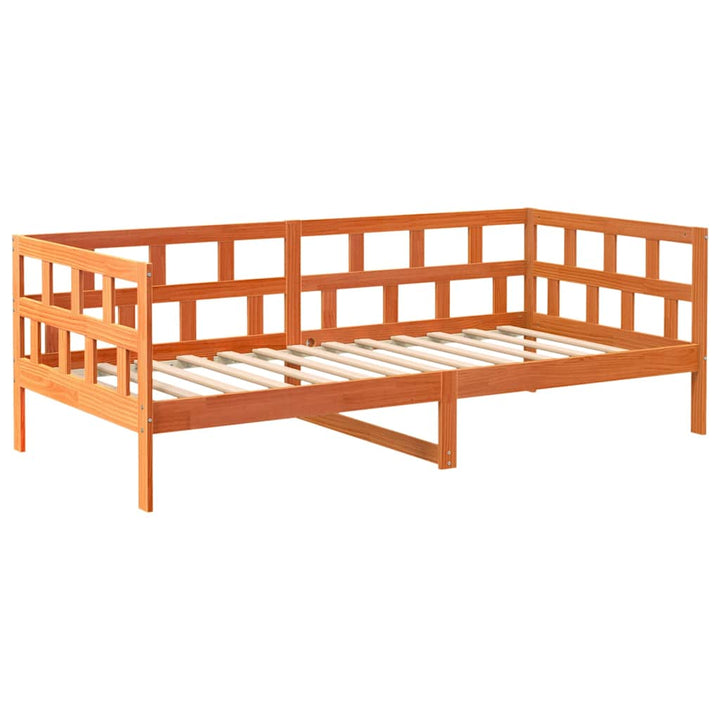 daybed uden madras 80x200 cm massivt fyrretræ gyldenbrun