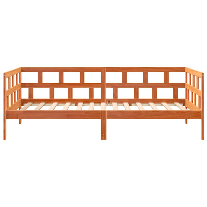 daybed uden madras 80x200 cm massivt fyrretræ gyldenbrun