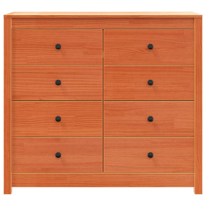 kommode 100x40x90 cm massivt fyrretræ gyldenbrun