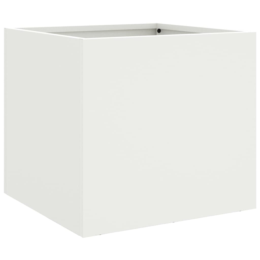 plantekasser 2 stk. 32x30x29 cm stål hvid