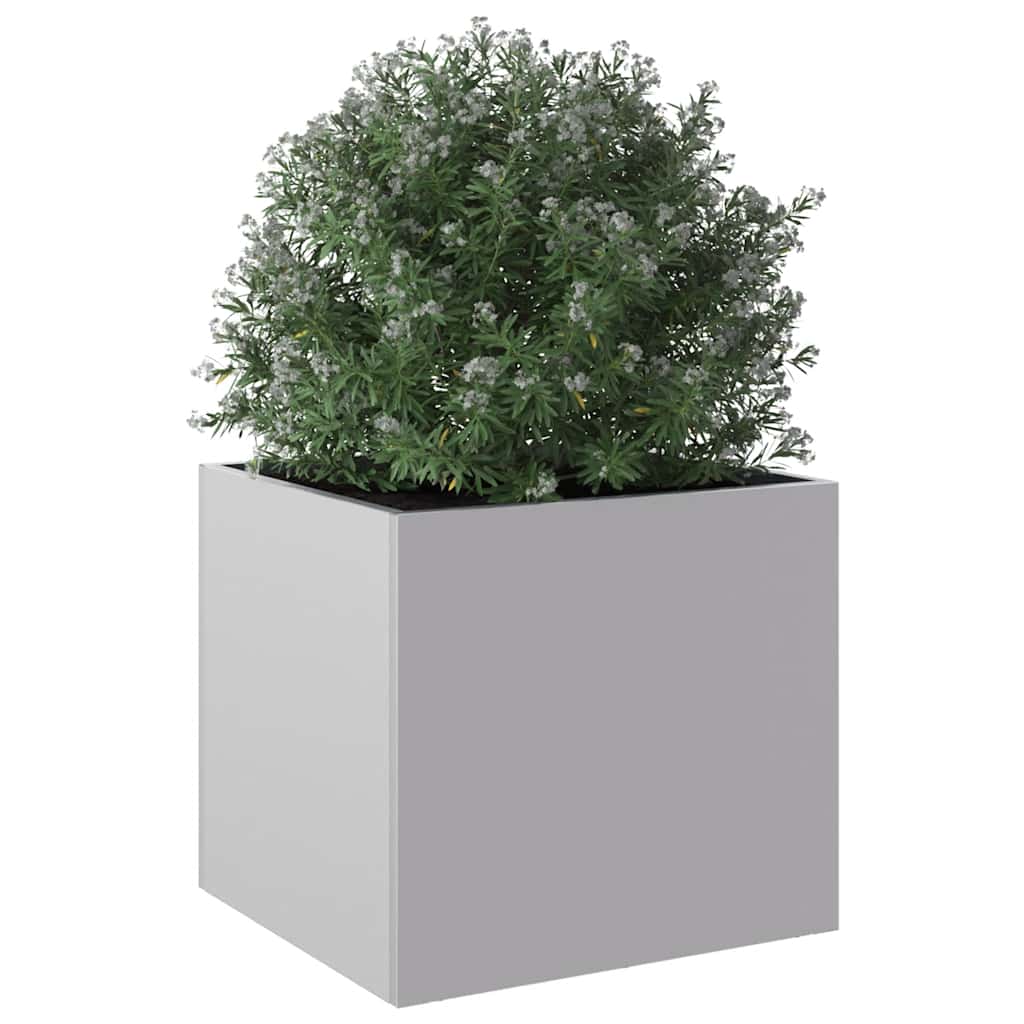 plantekasse 32x30x29 cm galvaniseret stål sølvfarvet