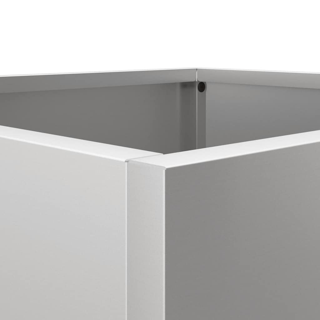 plantekasse 32x30x29 cm galvaniseret stål sølvfarvet
