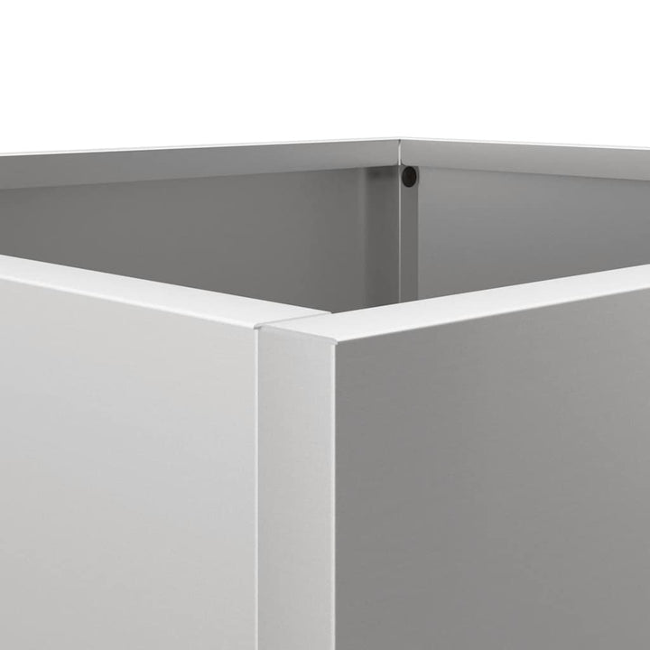 plantekasse 32x30x29 cm galvaniseret stål sølvfarvet