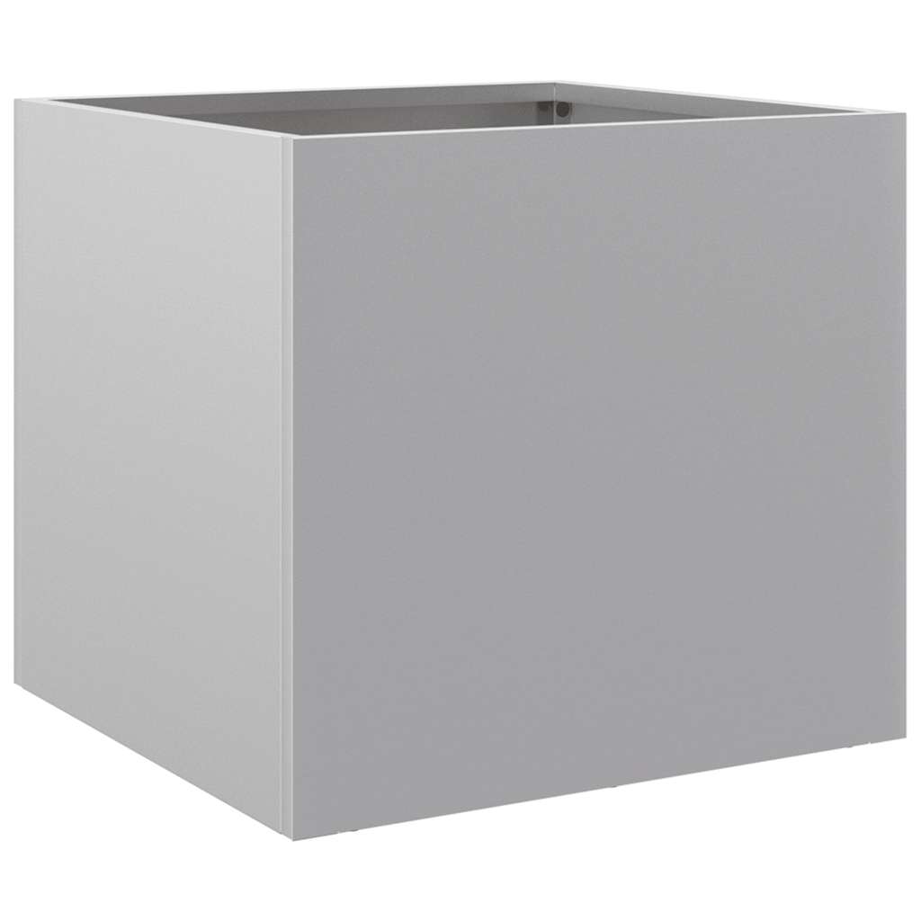 plantekasser 2 stk. 32x30x29 cm galvaniseret stål sølvfarvet
