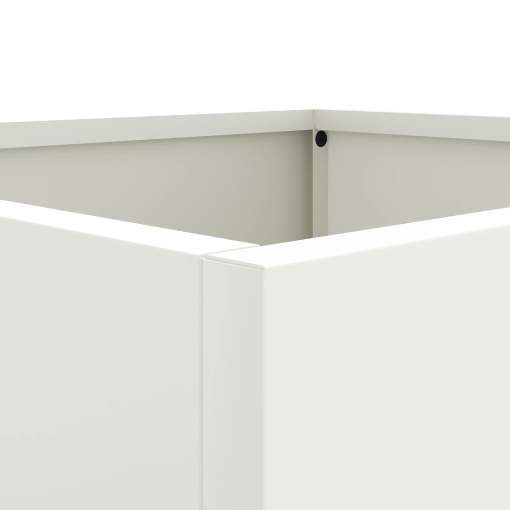 plantekasser 2 stk. 42x40x39 cm stål hvid