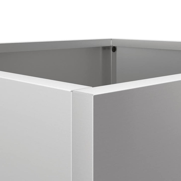 plantekasse 42x40x39 cm galvaniseret stål sølvfarvet