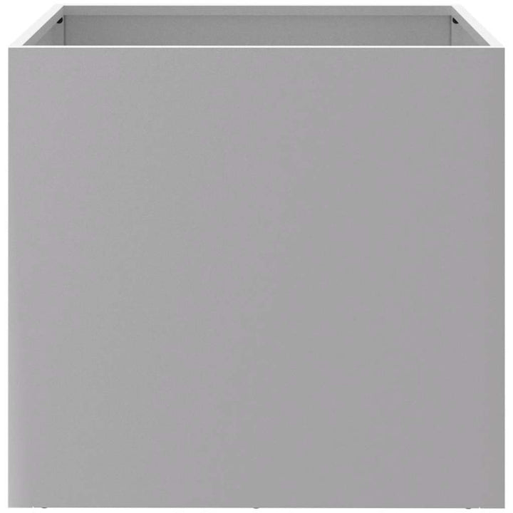 plantekasser 2 stk. 42x40x39 cm galvaniseret stål sølvfarvet