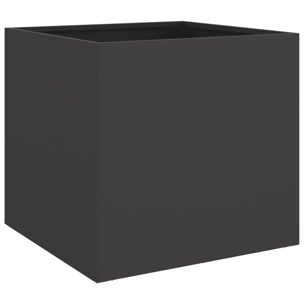 plantekasser 2 stk. 49x47x46 cm stål sort