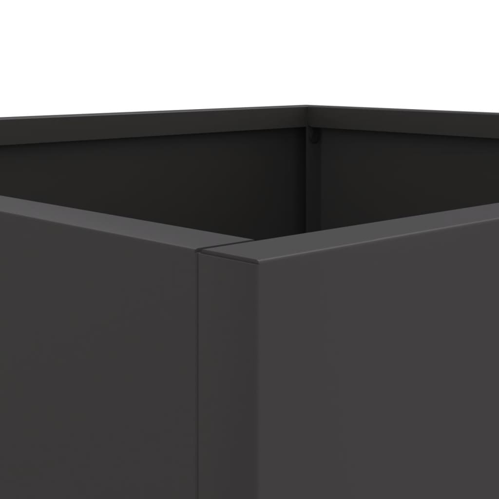 plantekasser 2 stk. 49x47x46 cm stål sort