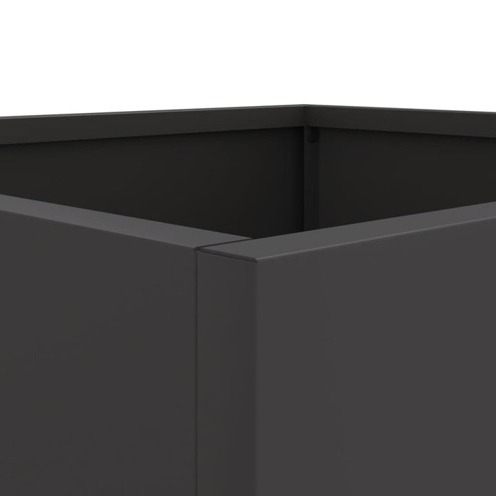 plantekasser 2 stk. 49x47x46 cm stål sort