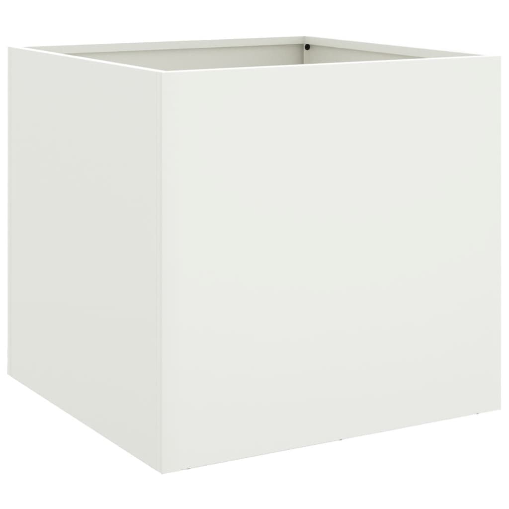 plantekasser 2 stk. 49x47x46 cm stål hvid