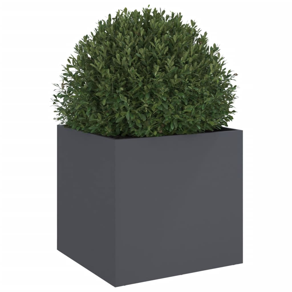 plantekasse 49x47x46 cm stål antracitgrå