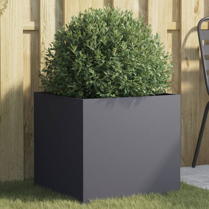 plantekasse 49x47x46 cm stål antracitgrå