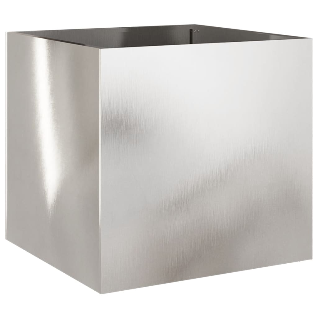 plantekasse 49x47x46 cm rustfrit stål sølvfarvet