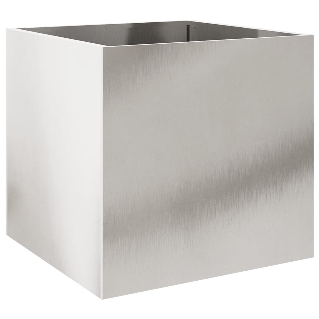 plantekasse 49x47x46 cm rustfrit stål sølvfarvet