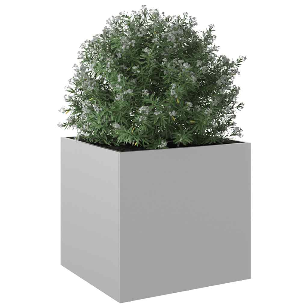 plantekasse 49x47x46 cm galvaniseret stål sølvfarvet