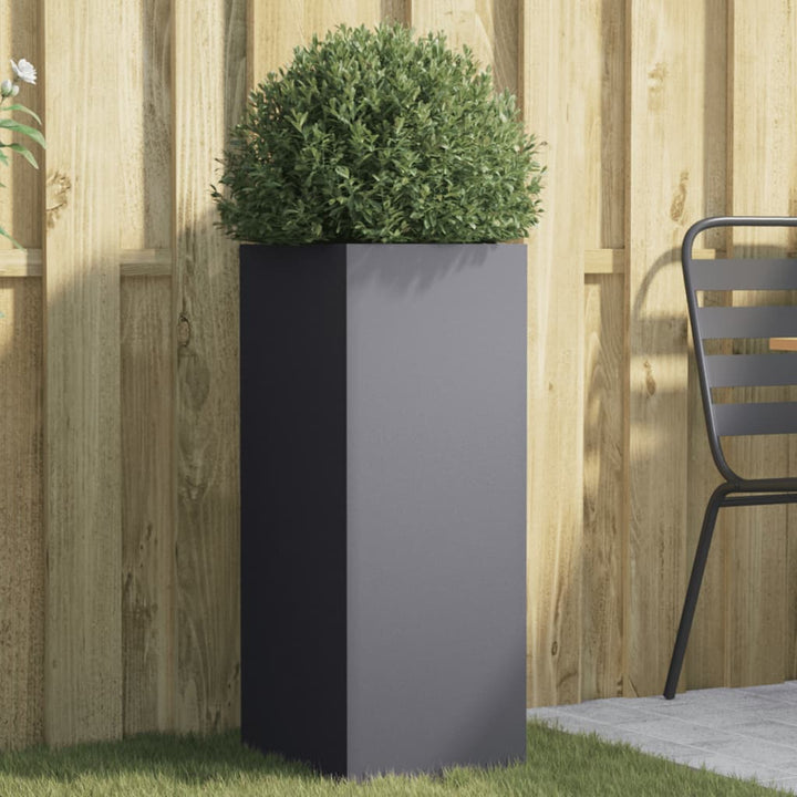plantekasse 32x29x75 cm stål antracitgrå