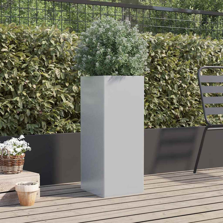 plantekasse 32x29x75 cm galvaniseret stål sølvfarvet