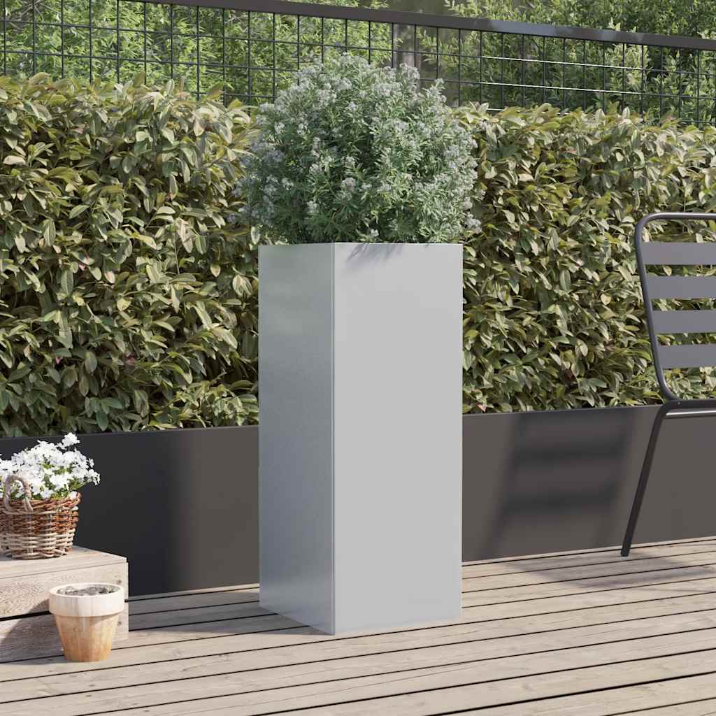 plantekasse 32x29x75 cm galvaniseret stål sølvfarvet