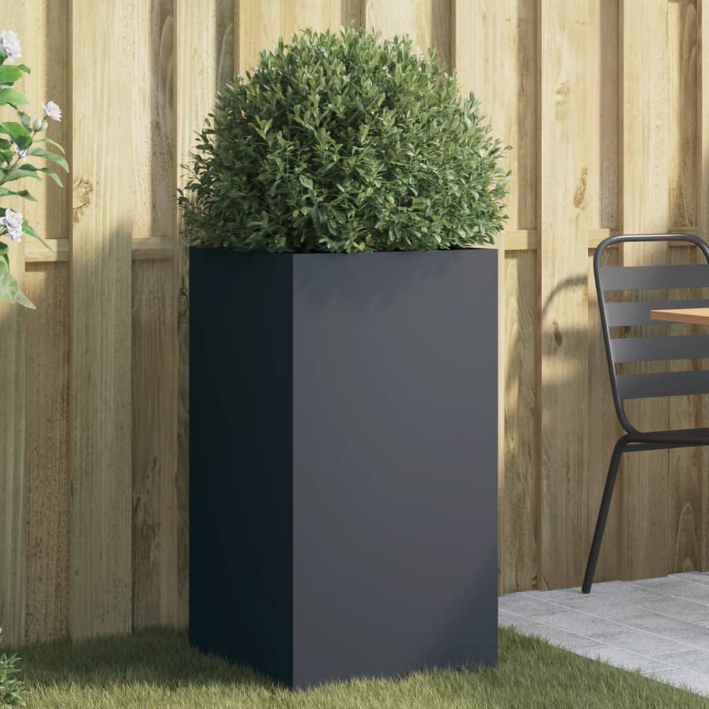 plantekasse 42x38x75 cm stål antracitgrå