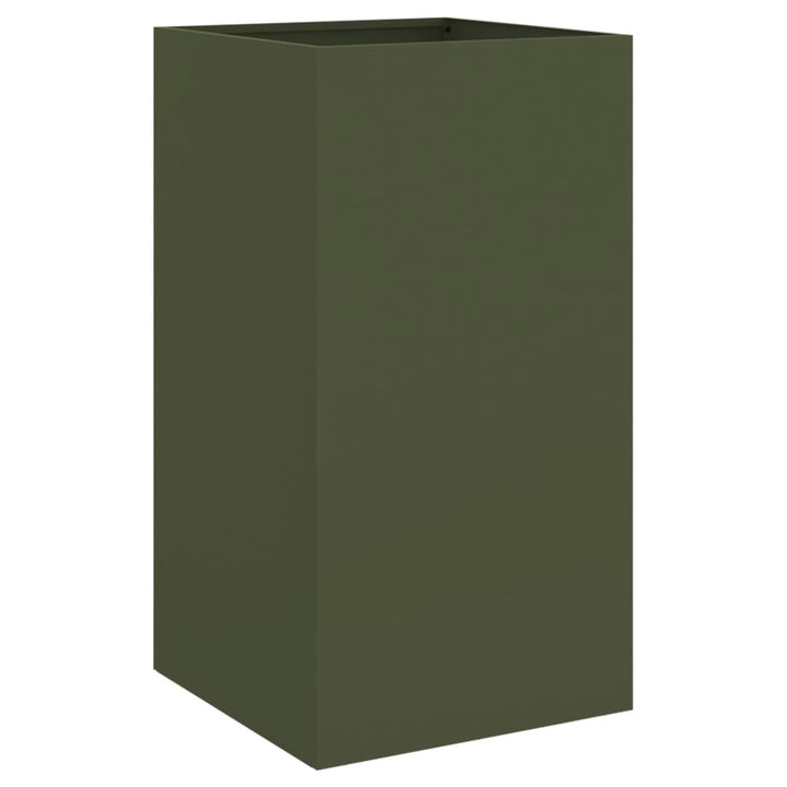 plantekasse 42x38x75 cm stål olivengrøn