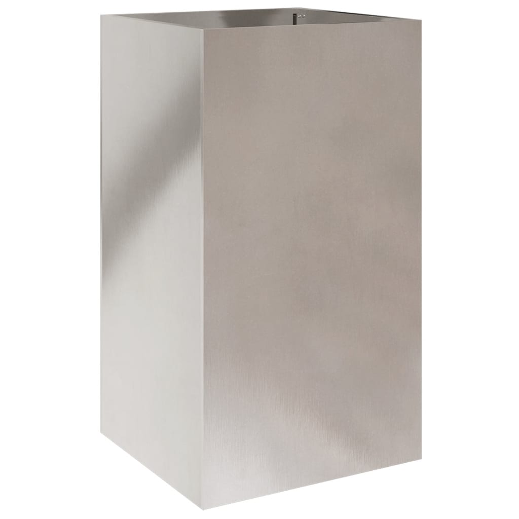 plantekasse 42x38x75 cm rustfrit stål sølvfarvet