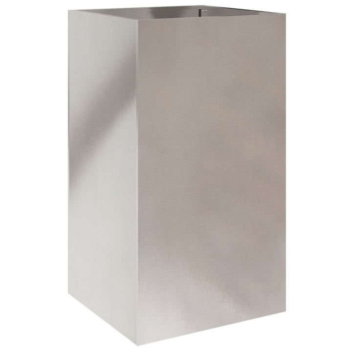 plantekasse 42x38x75 cm rustfrit stål sølvfarvet
