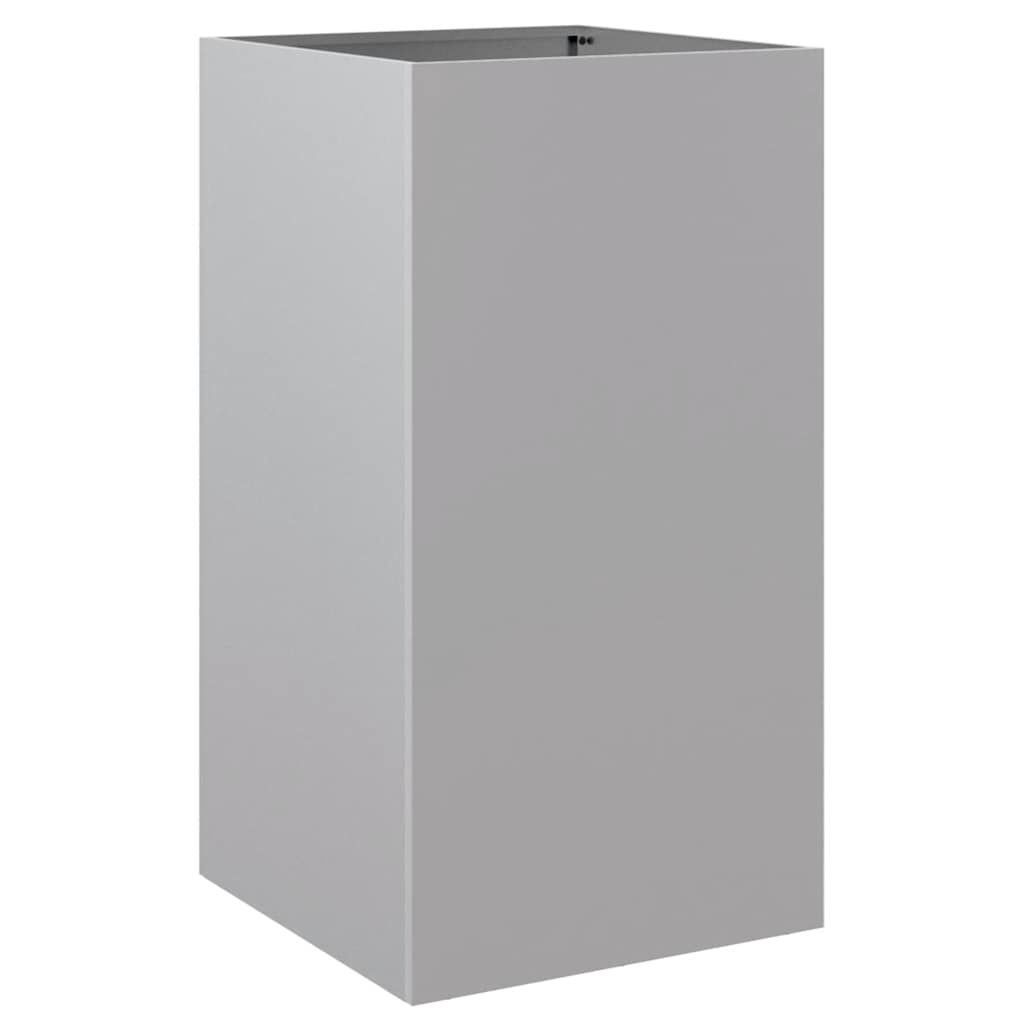 plantekasse 42x38x75 cm galvaniseret stål sølvfarvet