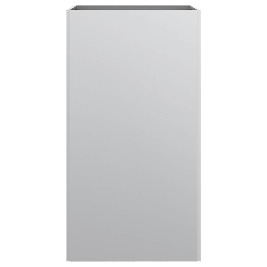 plantekasse 42x38x75 cm galvaniseret stål sølvfarvet