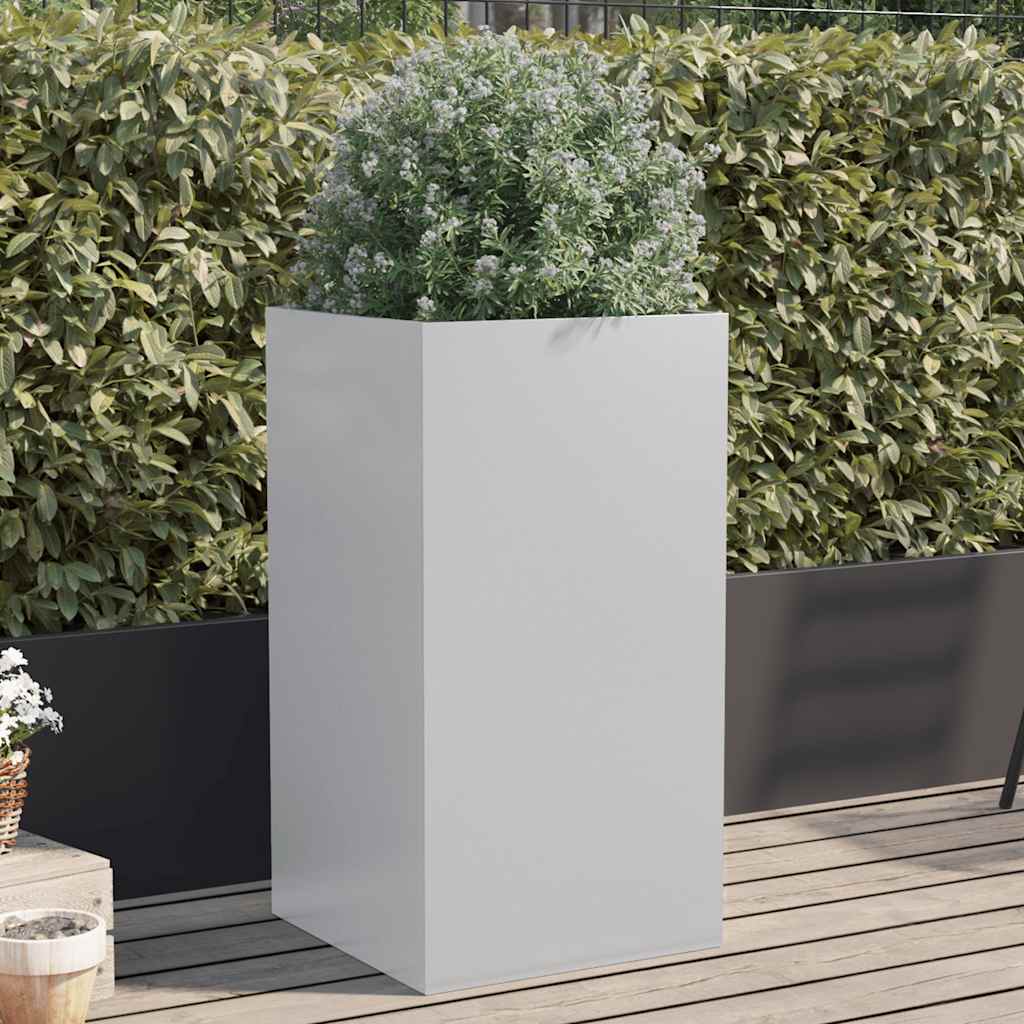 plantekasse 42x38x75 cm galvaniseret stål sølvfarvet