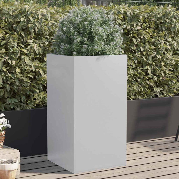 plantekasse 42x38x75 cm galvaniseret stål sølvfarvet