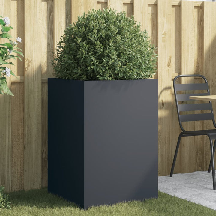 plantekasse 52x48x75 cm stål antracitgrå