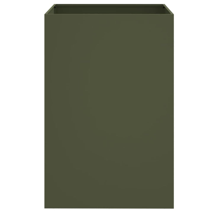 plantekasse 52x48x75 cm koldvalset stål olivengrøn