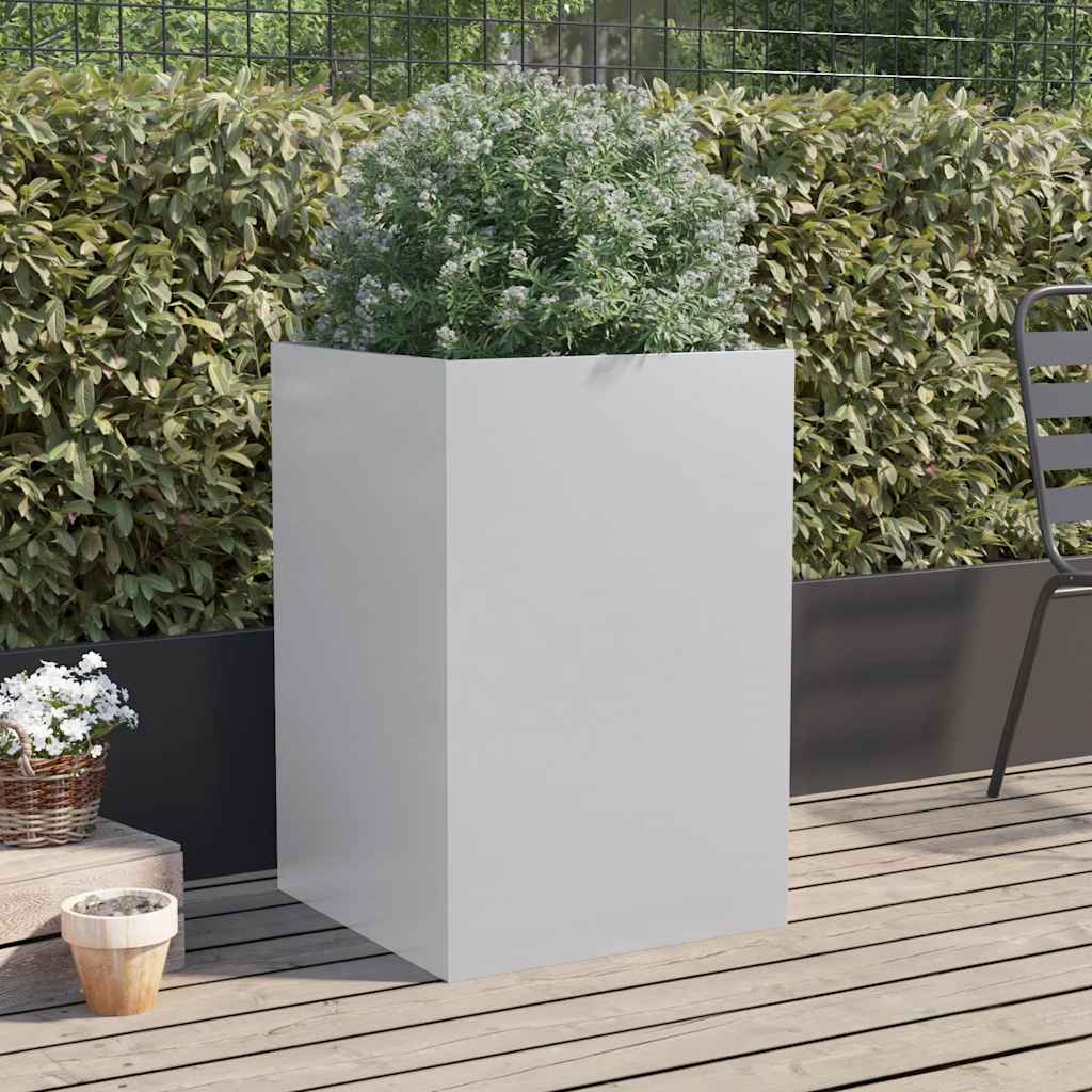 plantekasse 52x48x75 cm galvaniseret stål sølvfarvet