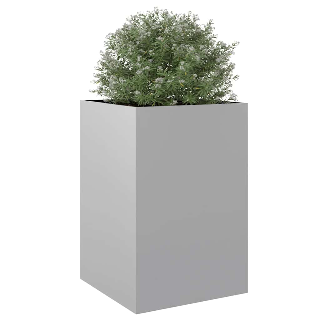 plantekasse 52x48x75 cm galvaniseret stål sølvfarvet