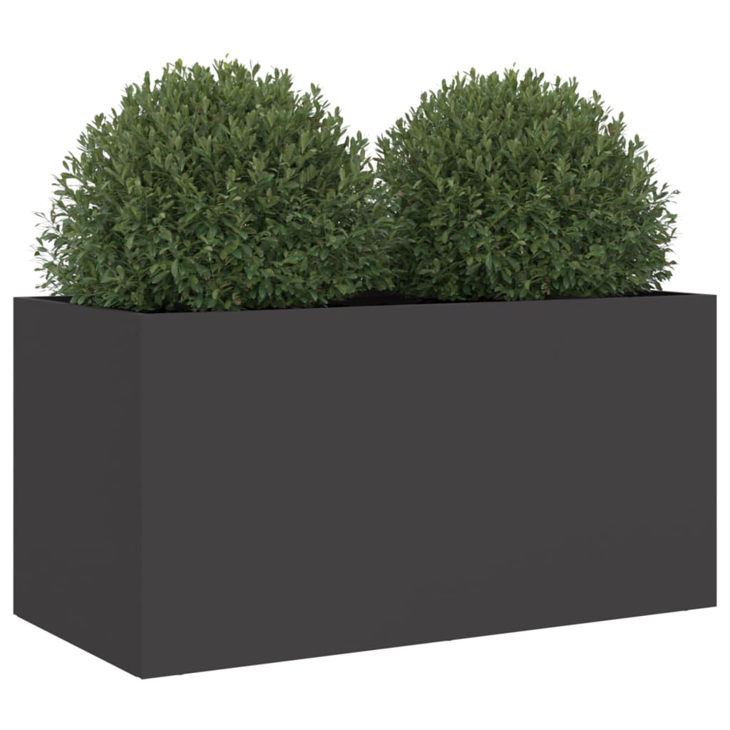 plantekasse 62x30x29 cm koldvalset stål sort