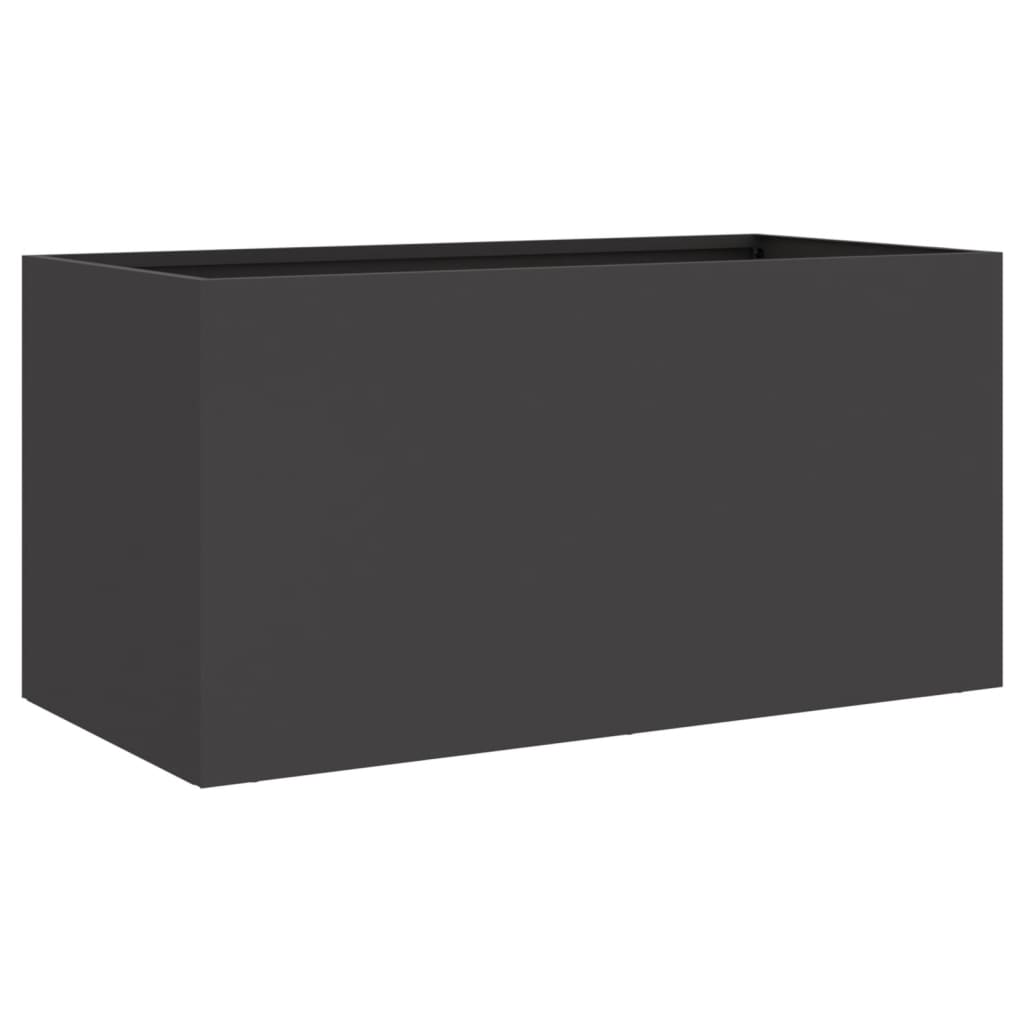 plantekasse 62x30x29 cm koldvalset stål sort