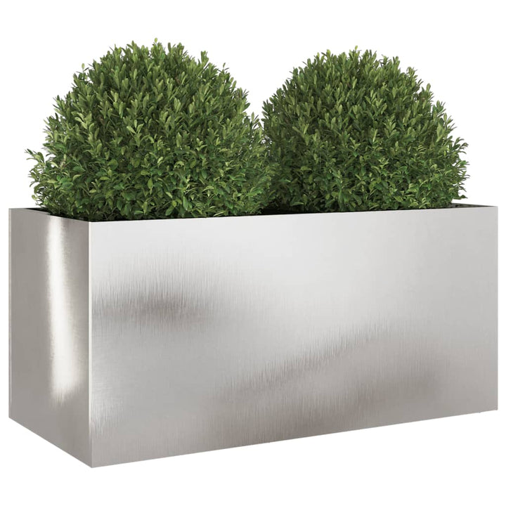 plantekasse 62x30x29 cm rustfrit stål sølvfarvet