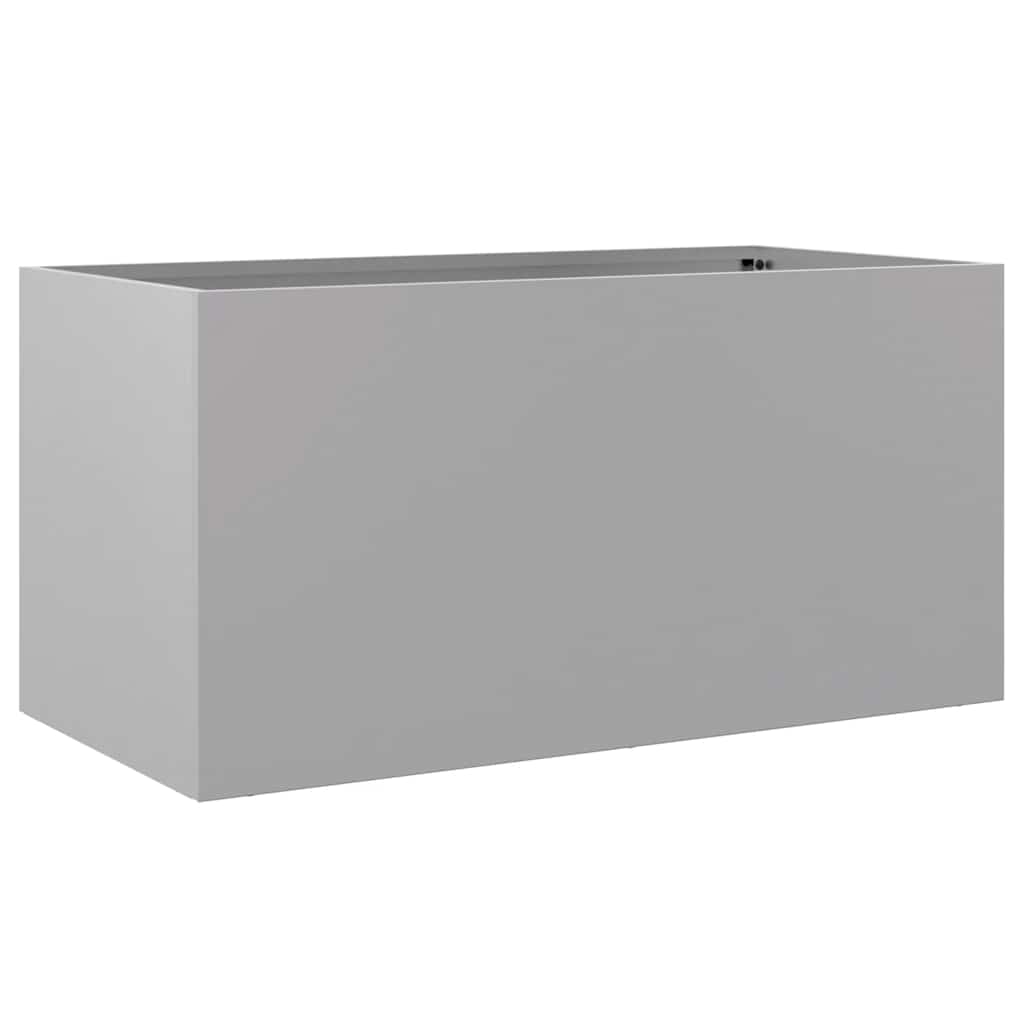 plantekasse 62x30x29 cm galvaniseret stål sølvfarvet