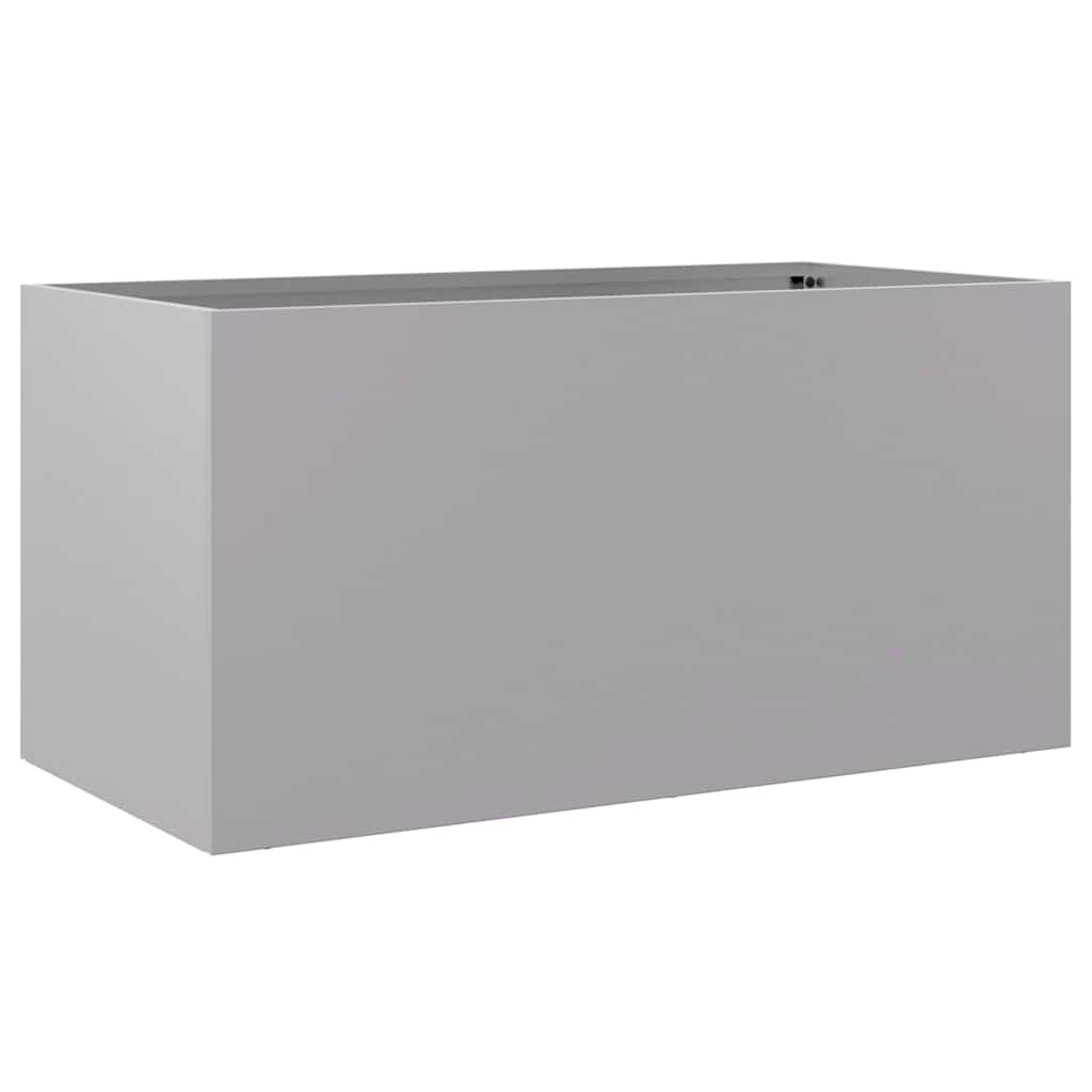 plantekasse 62x30x29 cm galvaniseret stål sølvfarvet