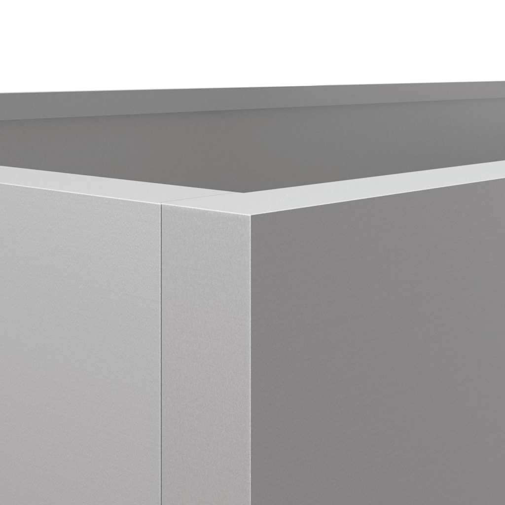 plantekasse 62x30x29 cm galvaniseret stål sølvfarvet