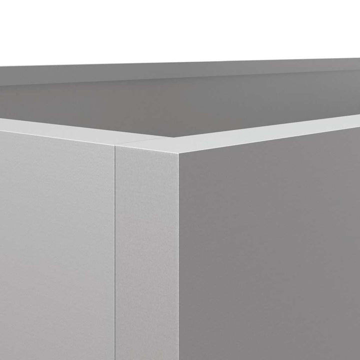 plantekasse 62x30x29 cm galvaniseret stål sølvfarvet